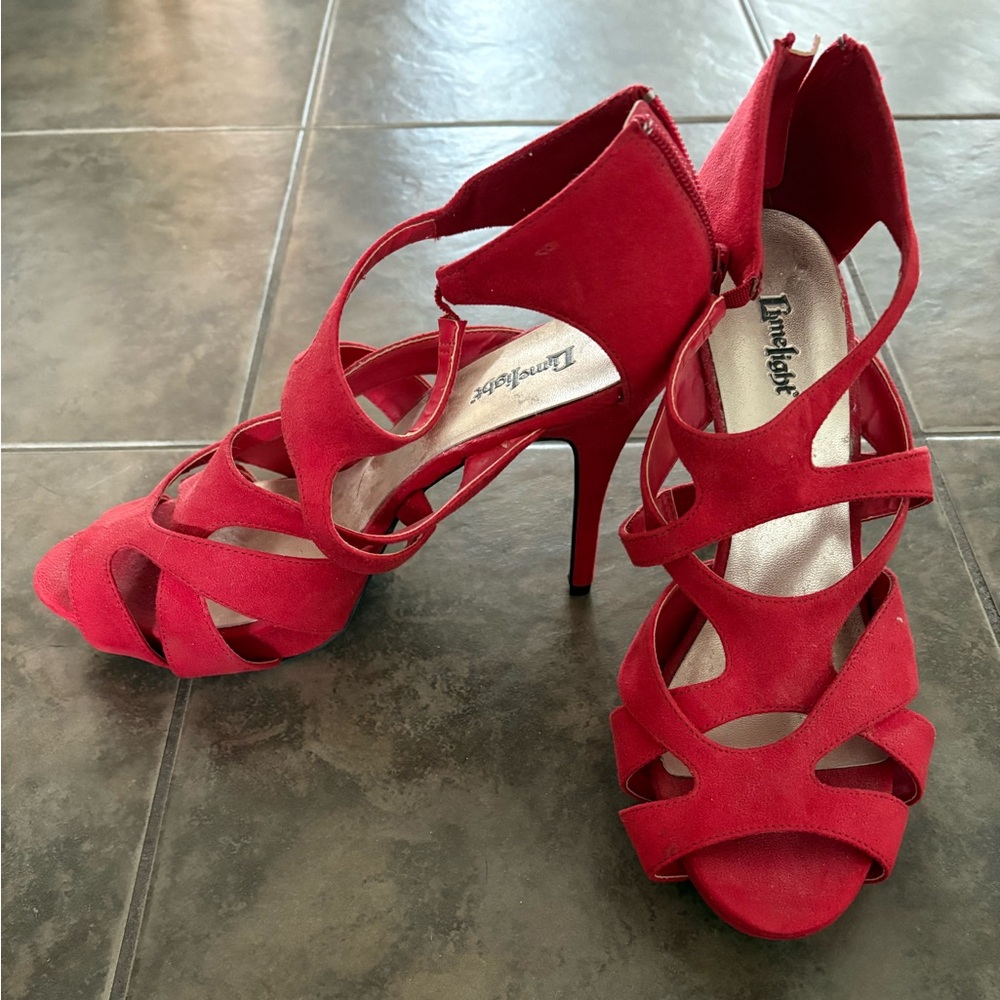 Limelight Women's Red Strappy Heels